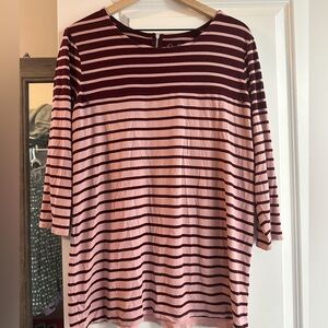 Pink and Maroon Nursing and Maternity Tunic Top Size XL